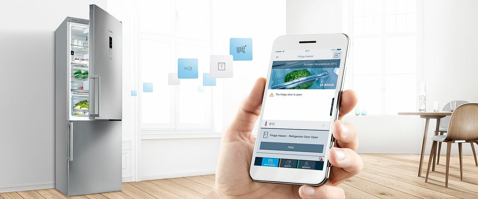 Bosch home connect fridge sale